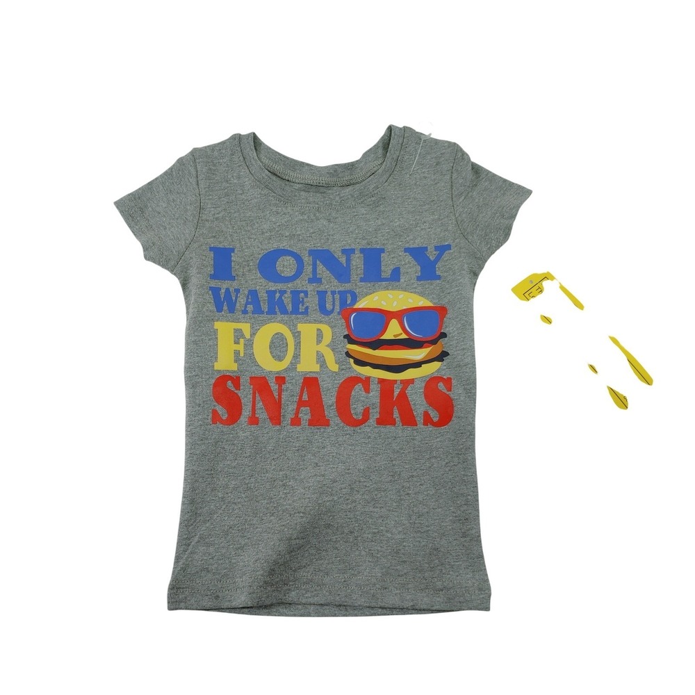 Tommy Bahama Toddlers I Only Wake Up For Snacks Graphic T-Shirt Gray‎ Size 2T